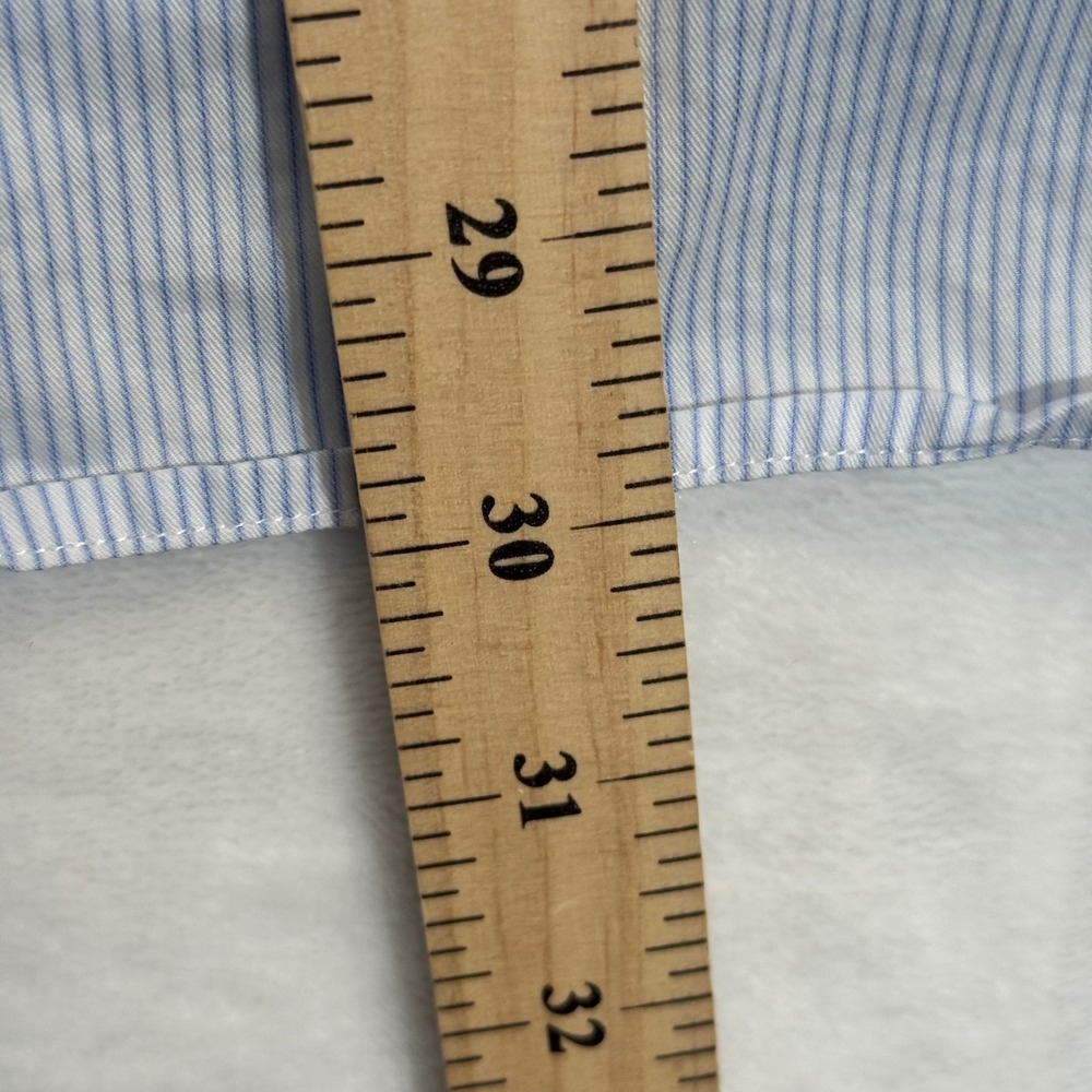 H.M. Cole Blue Striped Custom Button Down Shirt Large - Picture 8 of 8